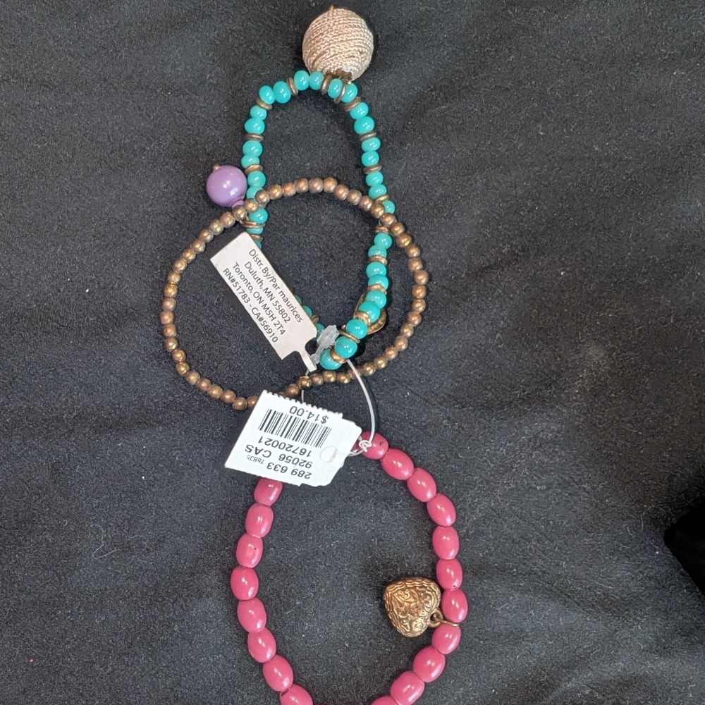 Boho-Chic Stretch Bracelet Trio – Instant Arm Party Set